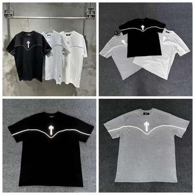 Trapstar反光T字母印花男女短袖