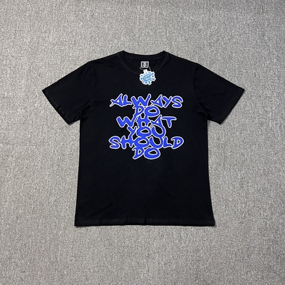 ADWYSD太阳卷蓝色字母男女短袖夏