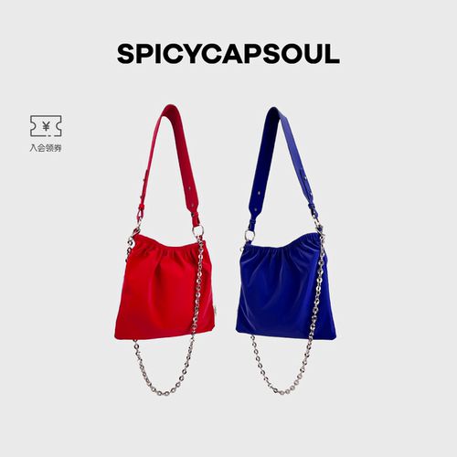 【偶遇在玫瑰】SpicyCapSoul原创无溶剂布料小众垃圾袋托特包