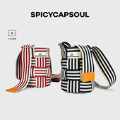 SpicyCapSoul原创手工编织定制织带水桶笔筒包斜挎单肩 摇篮包