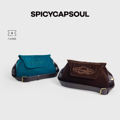 原创小众丝绒单肩斜挎包