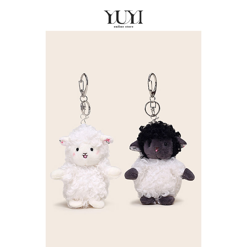 YUYI原创可爱黑色小羊情侣包挂件