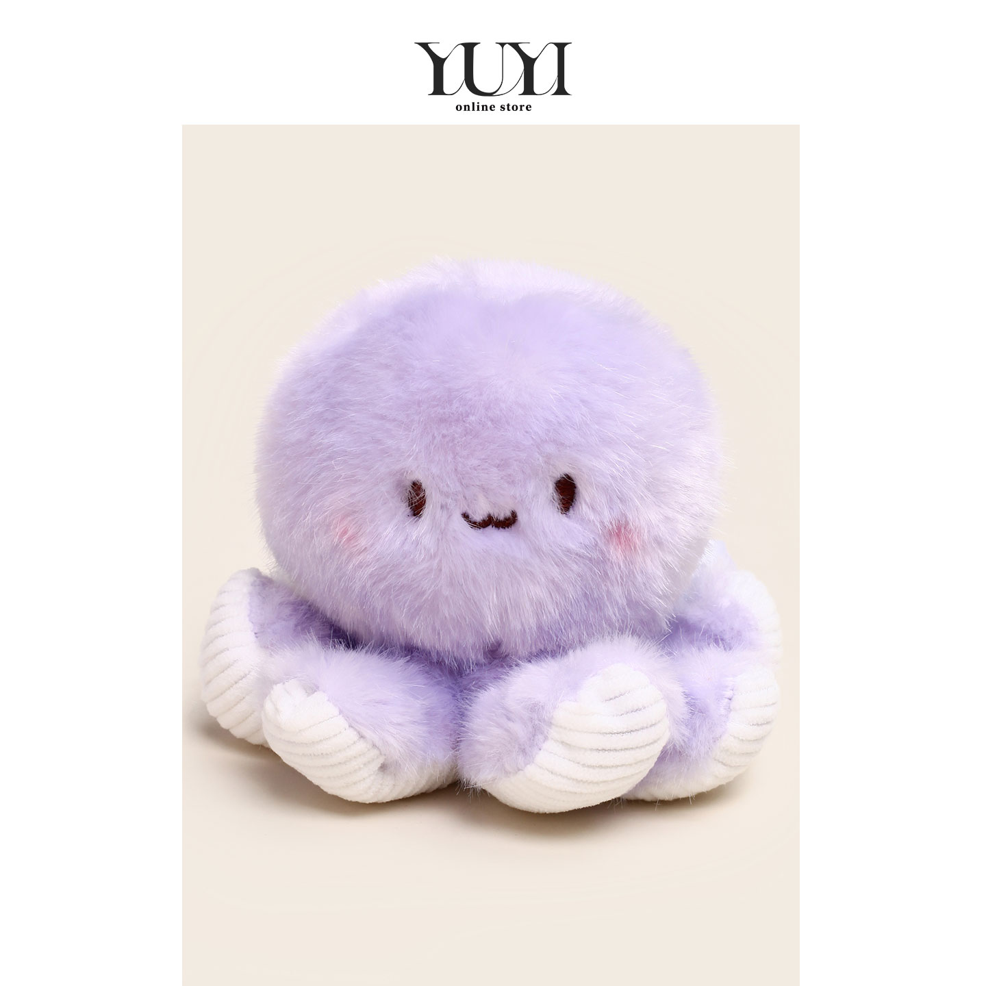 YUYI原创可爱毛绒公仔紫色章鱼海豹玩偶掌中宝情侣儿童女生日礼物