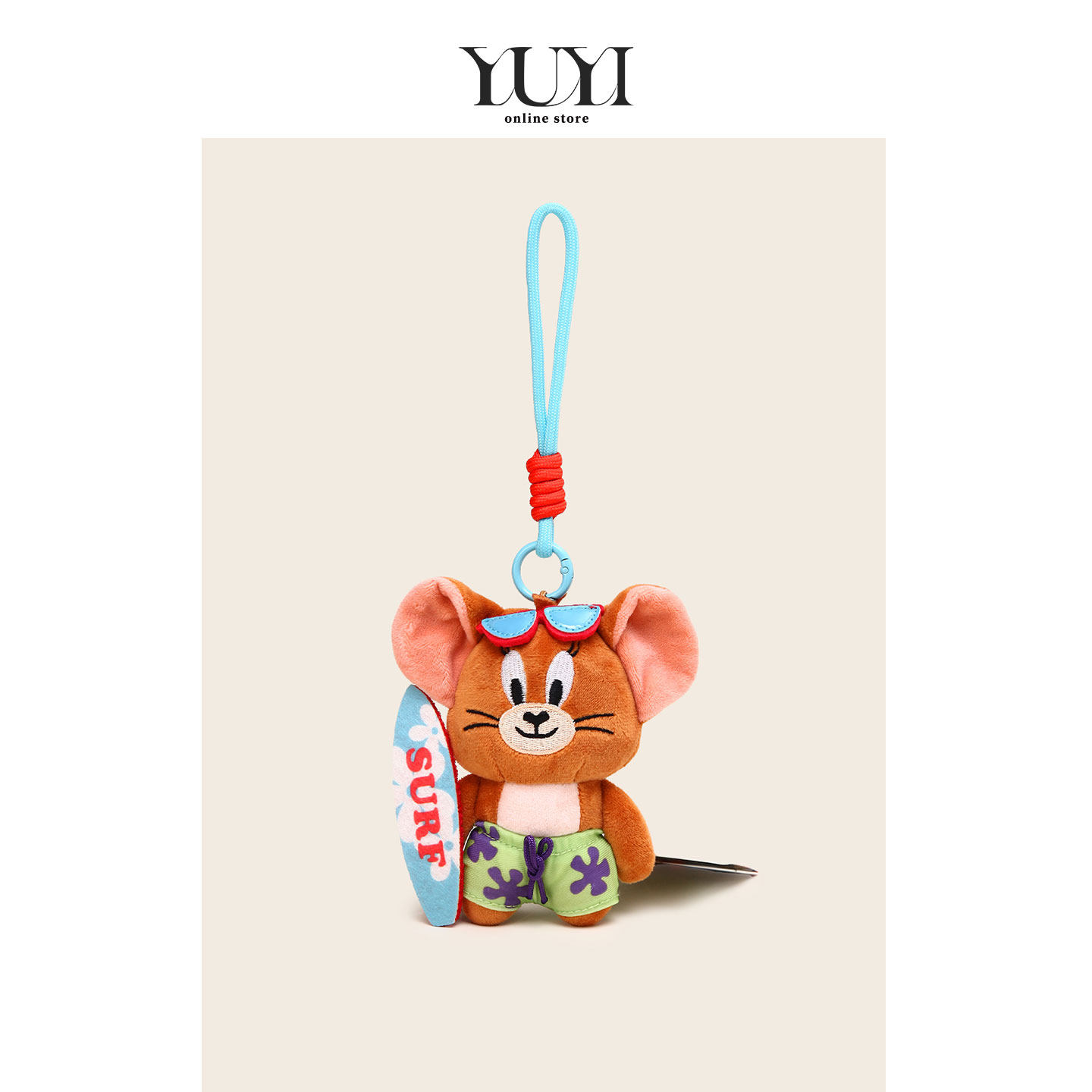 YUYI正版联名猫和老鼠汤姆猫冲浪杰瑞鼠毛绒玩偶书包包挂件钥匙扣,服饰配件/皮带/帽子/围巾,包挂件,淘宝优惠券,粉丝福利购,淘宝优惠卷