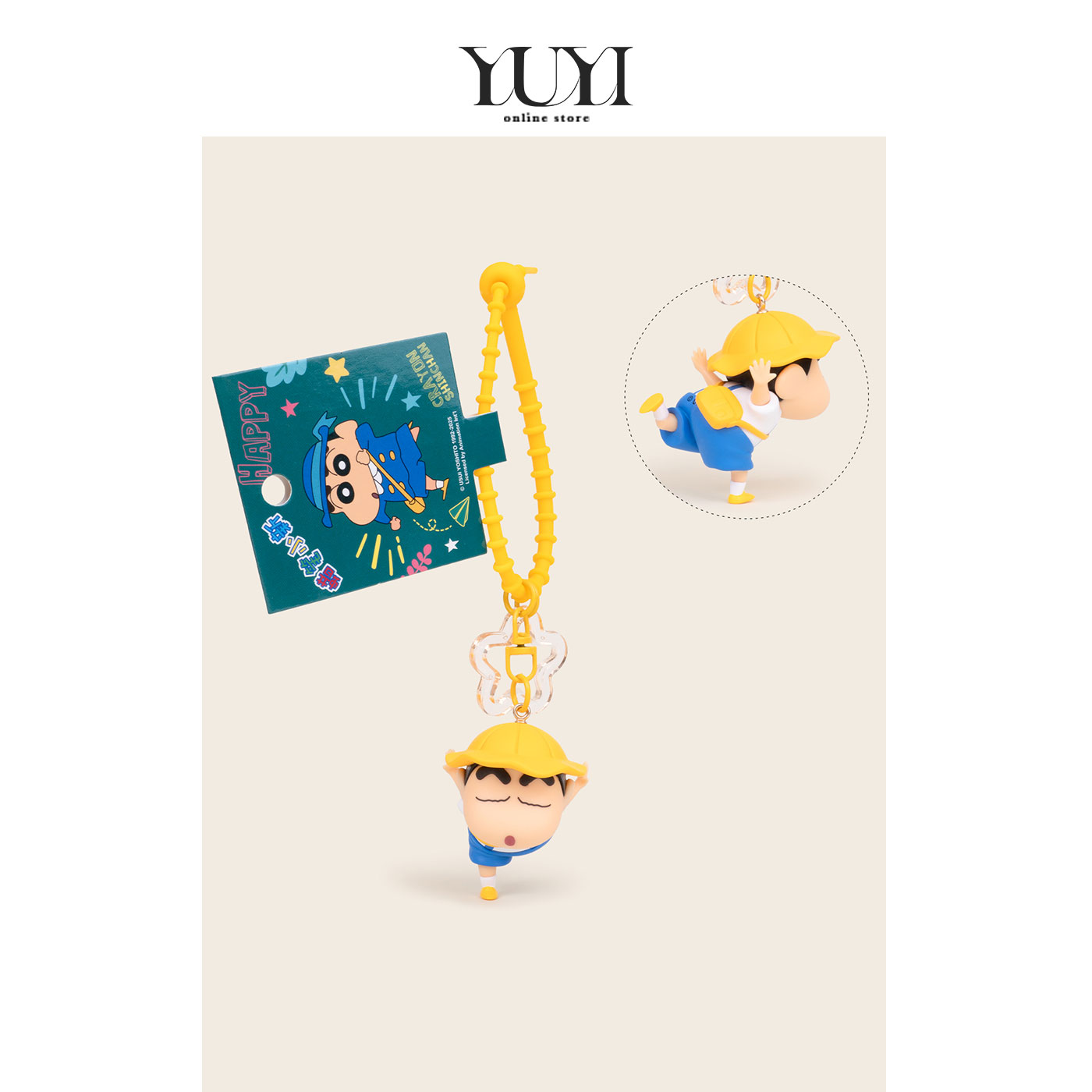 YUYI正版联名上学蜡笔小新包挂件