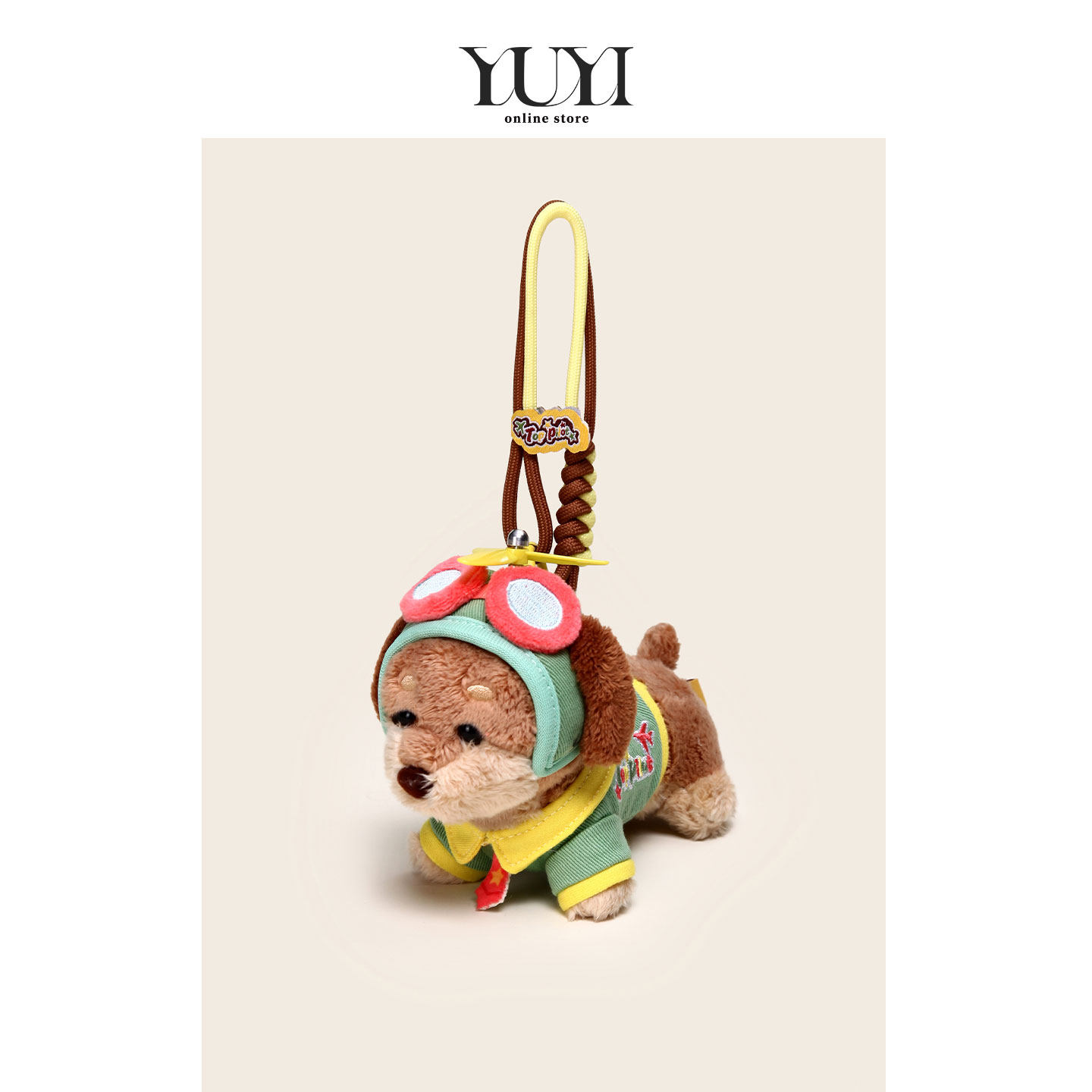 YUYI原创飞行员腊肠狗毛绒公仔玩偶书包包挂件挂饰钥匙扣情侣礼物