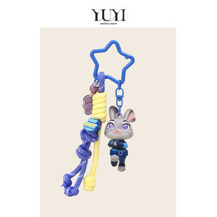 YUYI正版 联名朱迪兔子尼克狐狸豹警官书包挂件情侣钥匙扣挂饰礼物