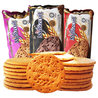 麦比客全麦葡萄干可可味饼干250g