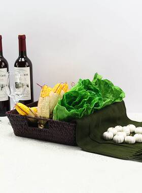 厨房摆件饰品样板间桌面储物罐铁艺果盘仿真水果全屋定制家具软装