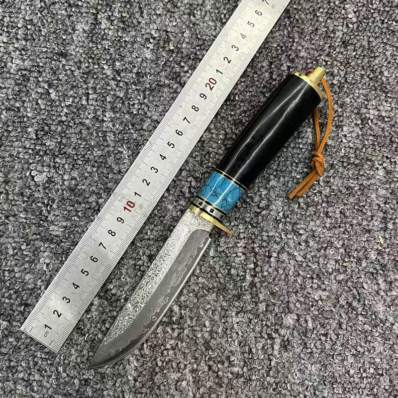 手工锻打大马士革钢高硬度锋利刀