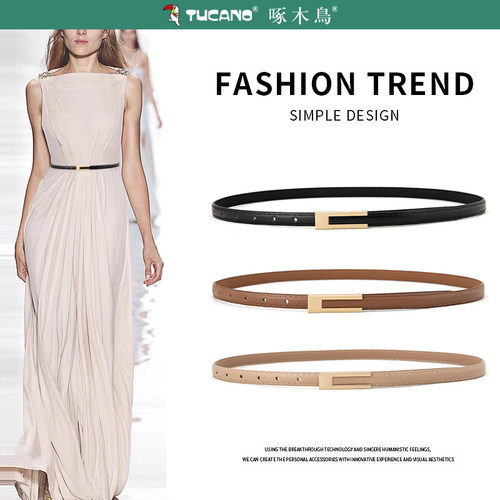 啄木鸟女士装饰休闲皮带