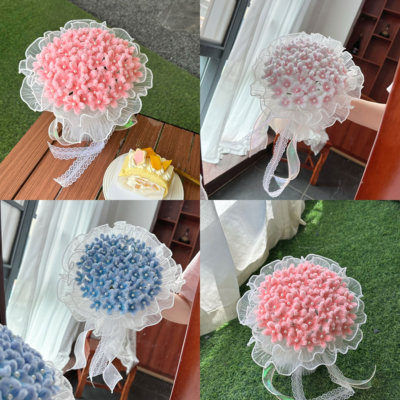 扭扭棒花束手工DIY手捧花材料包