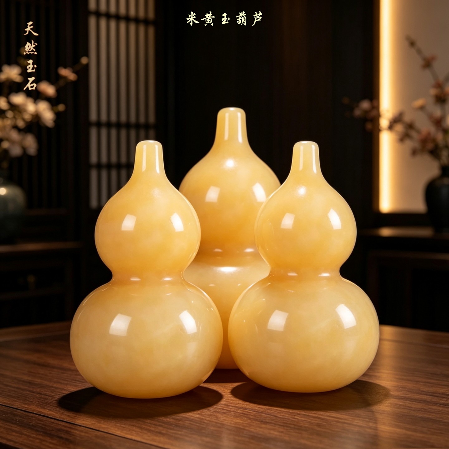 天然黄玉葫芦摆件福禄双全吉祥物图片