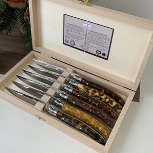 法国进口Jean拉吉奥乐不锈钢牛排刀餐刀6件套西餐餐具套装礼物