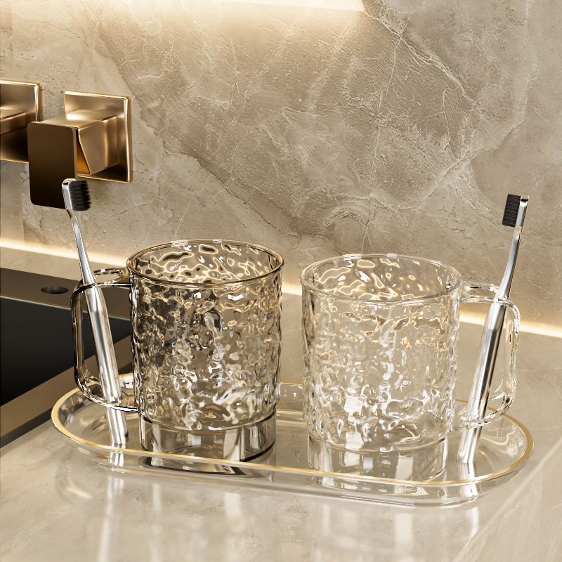 水波纹加厚高档刷牙洗漱杯