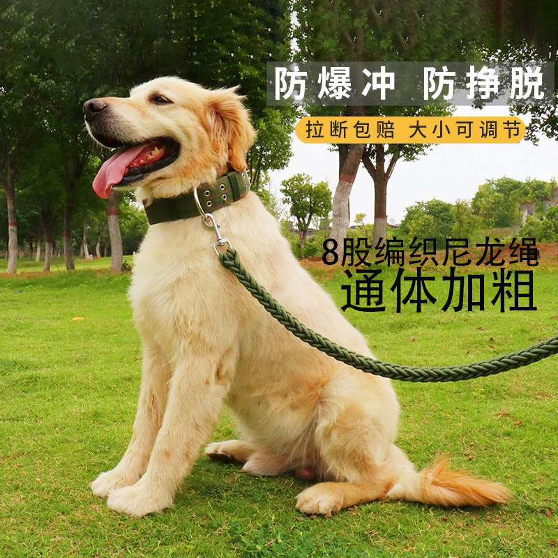 大狗牵引绳大型犬狗链子狗项圈阿拉斯加金毛遛狗绳子宠物用品