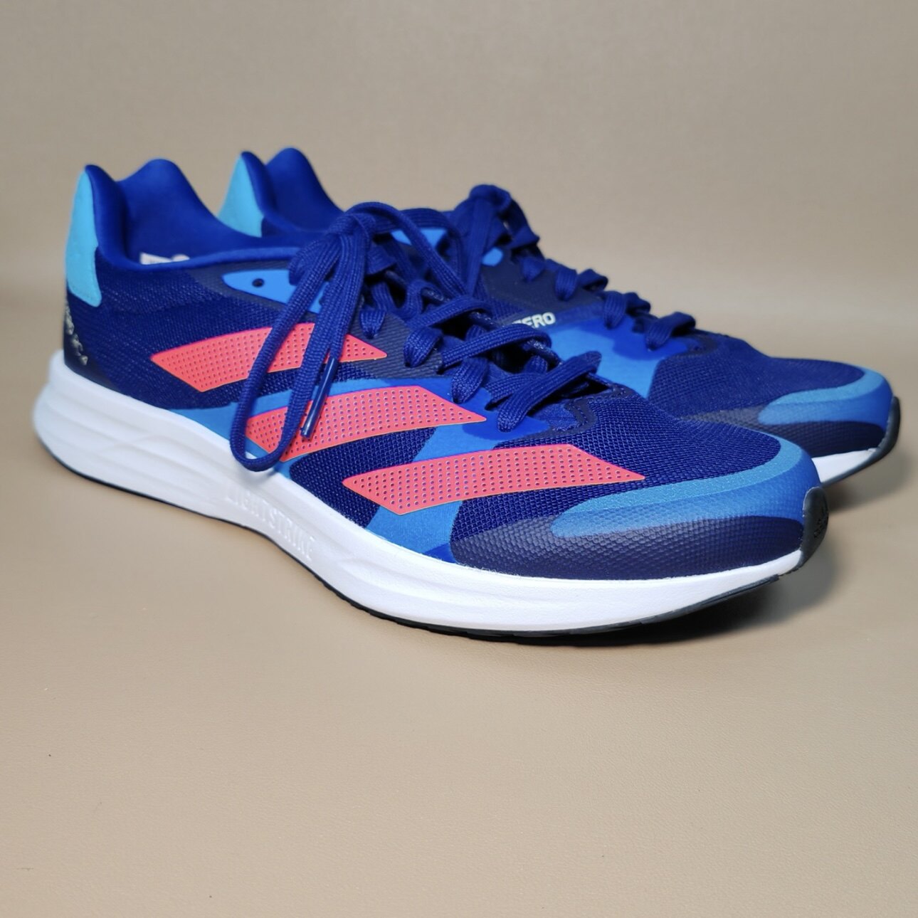 Adidas Adizero RC 4 低帮 舒适运动百搭 休闲跑步鞋 蓝粉 GZ0181