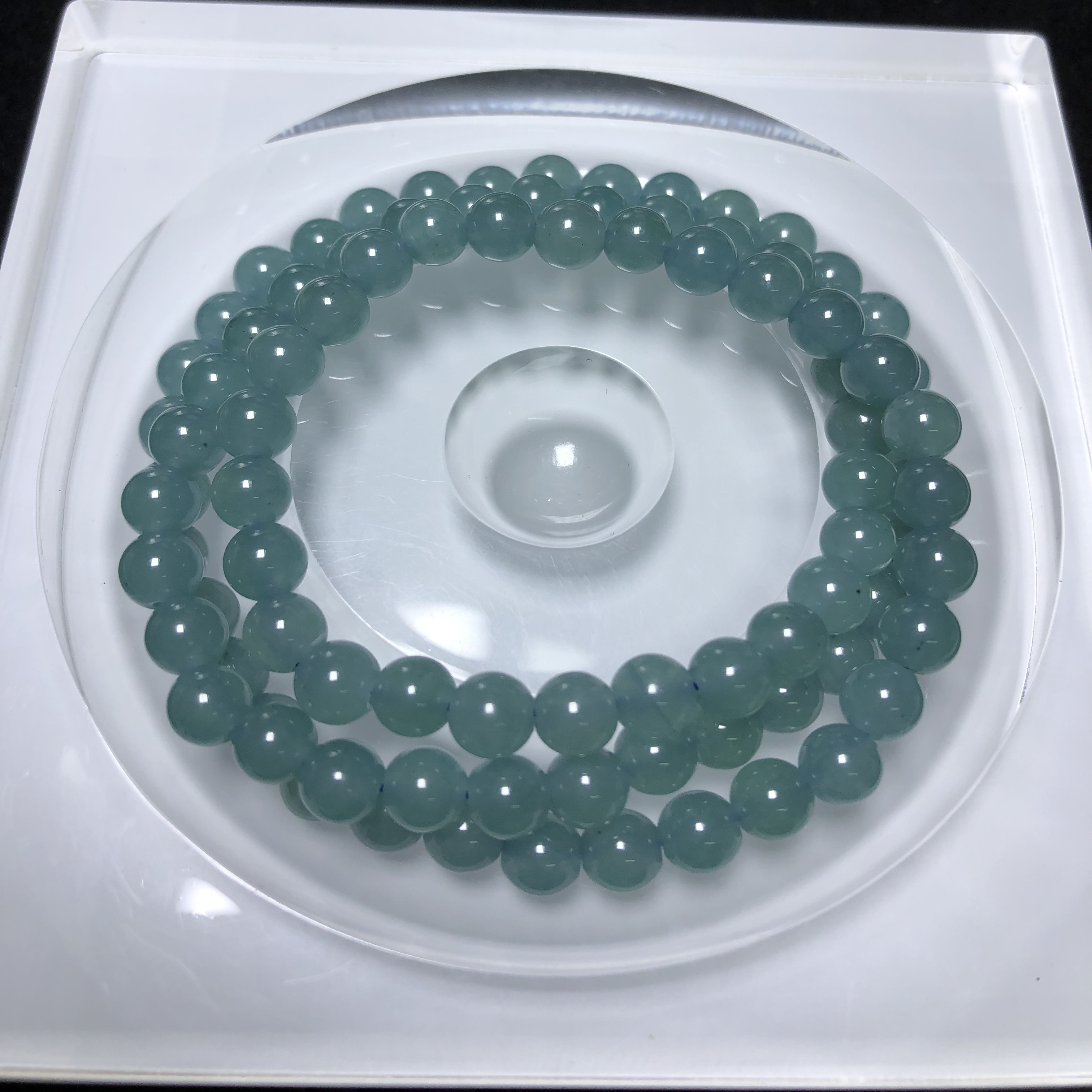 033-精品蓝水翡手串6+多圈