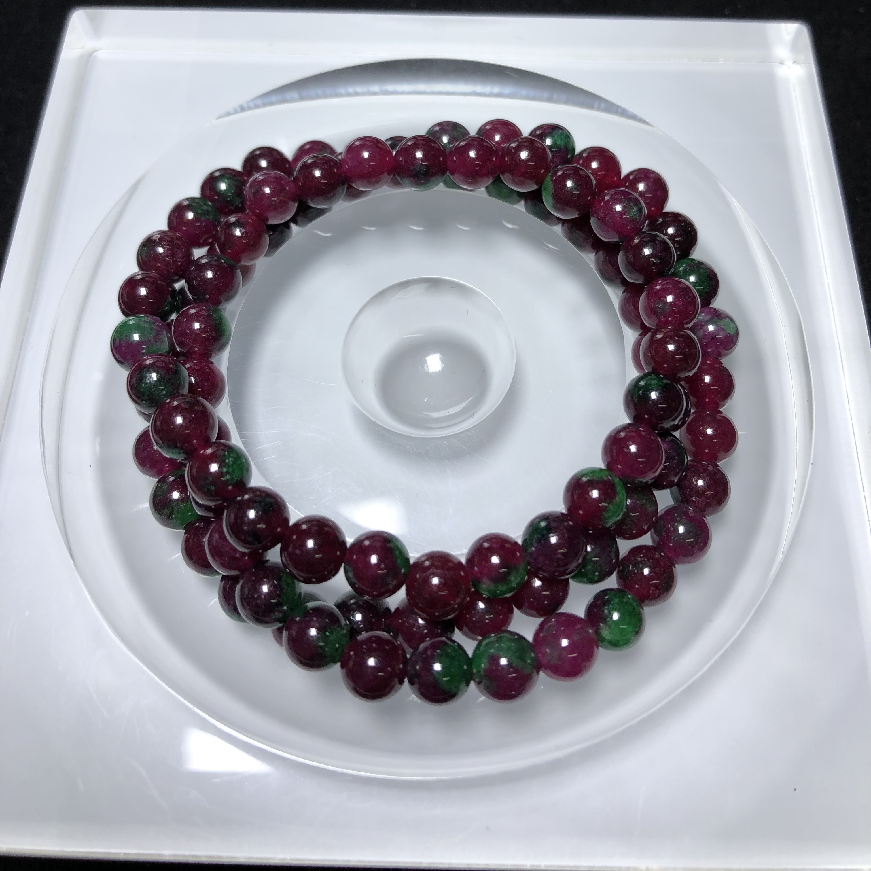 043-精品红绿宝手串6+多圈