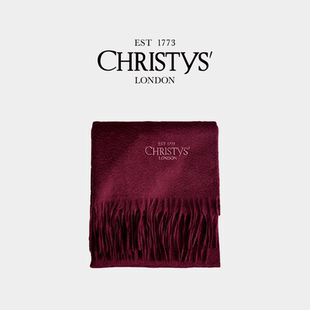 Christys'英国皇室御用品牌羊绒围巾秋冬新品礼品男女同款