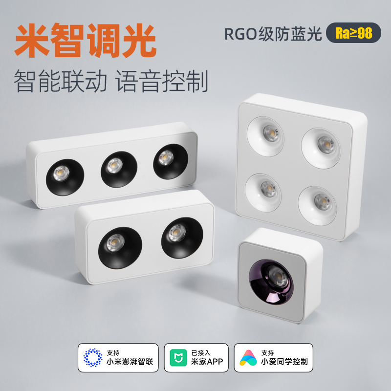 智能调光斗胆灯明装超薄明装射灯