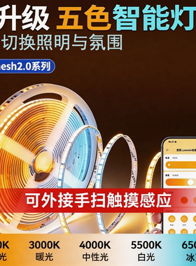 五色智能调光led灯带蓝牙mesh2.0线性灯电竞房客厅卧室背景氛围灯