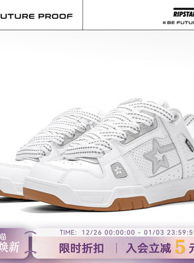 RIPSTAR/爆炸星秋冬季新款板鞋女休闲白色情侣面包板鞋子男