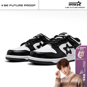 爆炸星黑白色板鞋 女 男秋冬季 RIPSTAR 新款 休闲运动板鞋 熊猫