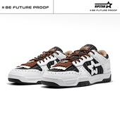 爆炸星TONY GOGO经典 美拉德黑白色情侣休闲板鞋 RIPSTAR 滑板鞋 潮