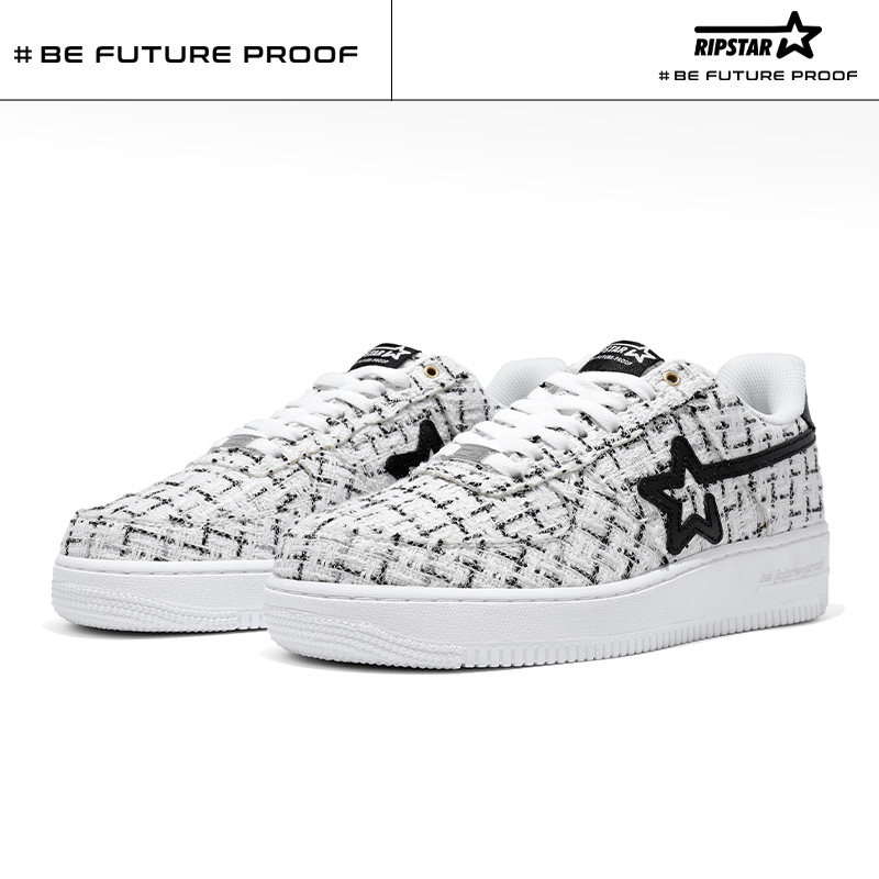 RIPSTAR/爆炸星白色小香风小众板鞋男女款秋冬季新款运动板鞋,流行男鞋,休闲板鞋,淘宝优惠券,粉丝福利购,淘宝优惠卷
