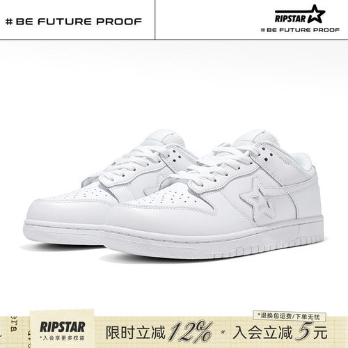 RIPSTAR白色板鞋男女新款百搭
