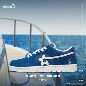 RIPSTAR/爆炸星春秋季休闲板鞋男女款百搭小众运动鞋【海军蓝】