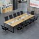 会议桌组长桌简约现代会议桌无品牌 椅合型大会议作室长条桌子工