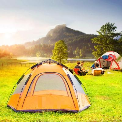 篷外野营厚全自加动A1-60双层防雨露营野外六角帐户篷超轻便帐速