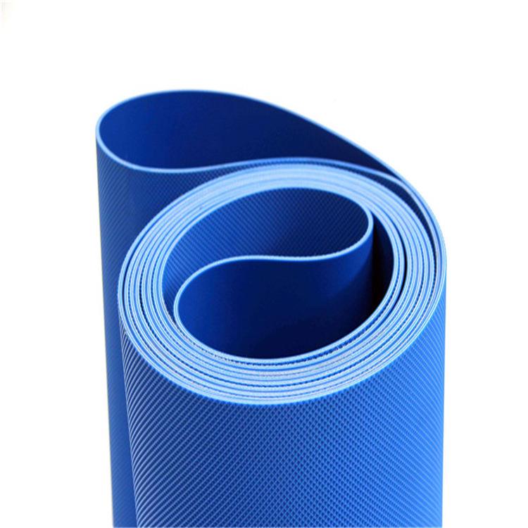 山东安耐传送带厂家蓝色P跑VCAP-026环形输输送带来制作样不环型