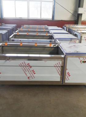 全自动土豆去LUH皮清设洗机商用莲藕生姜锈毛辊洗清机不钢萝卜清