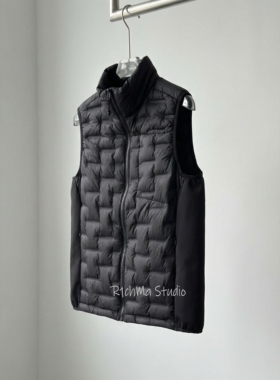 R1chma轻奢新款男士90白鸭羽绒马甲轻薄保暖冬季坎肩背心运动马夹