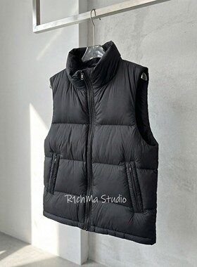 R1chma轻奢加厚立领羽绒马甲白鸭绒柔软无袖羽绒服背心冬季外套