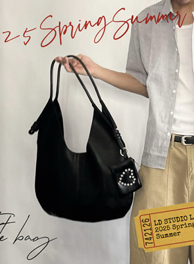 LDSTUDIOLAB原创 复古小众轻奢老钱风大容量托特包单肩斜挎包男女