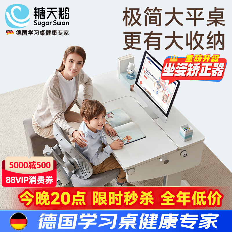 德国儿童学习桌简约实木