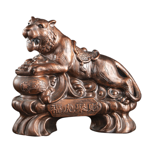 福虎聚财陶瓷空酒瓶5斤装酒坛子景德镇家用密封酒壶罐送礼盒摆件