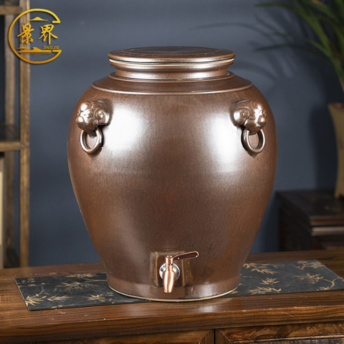 景界仿古加厚密封陶瓷泡酒坛酒缸