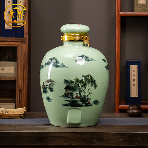 加厚密封景界仿古泡酒缸酒罐
