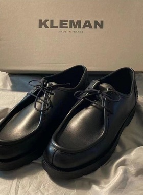包邮正品现货法国KLEMAN PADROR日系系带休闲通勤皮鞋 翻毛皮鞋