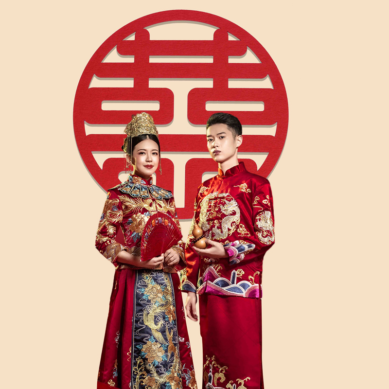 用品无纺布大门双喜囍字婚房装饰