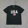 New Usa Middle Flag (Black) Short Sleeves