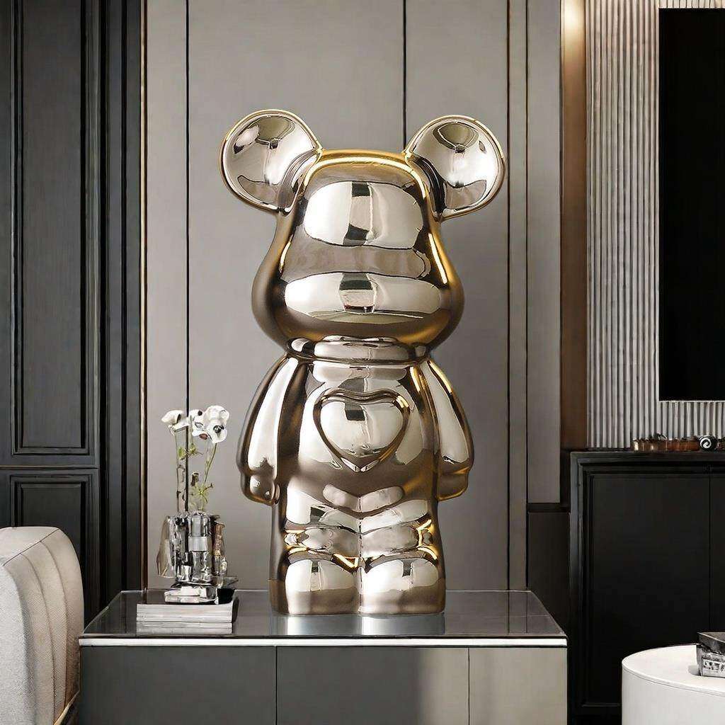 大号暴力熊存钱罐摆件只进不出储钱罐大人落地陶瓷客厅电视柜酒柜