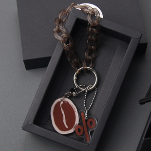 JAoZooA原创 咖啡豆百分比杯子书包挂件高级感小众汽车钥匙扣饰品