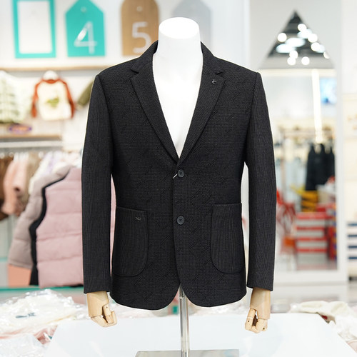 羽绒羊毛呢西装男商务装气质外套