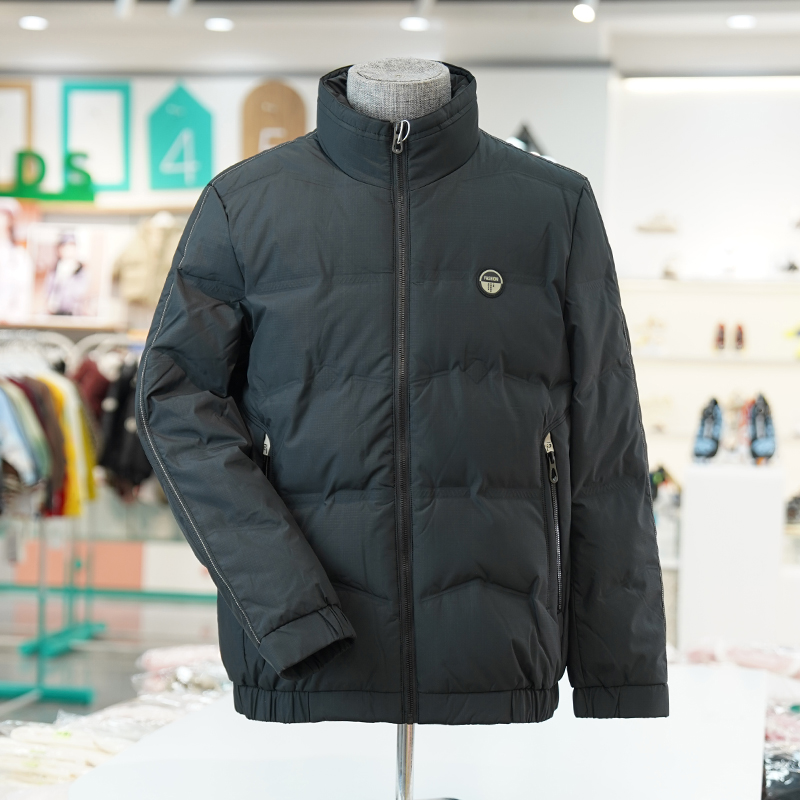 优构良品男士立领羽绒服短款保暖